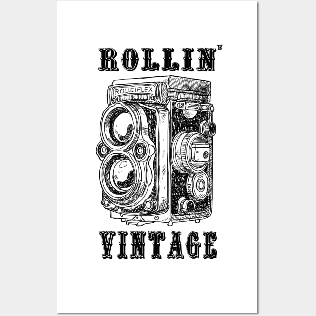 Rollin' Vintage Camera Wall Art by OldPineTees